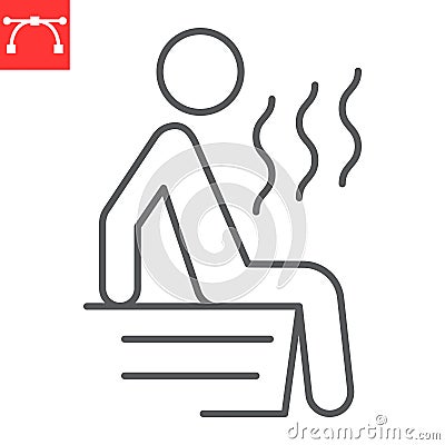 Sauna line icon Vector Illustration