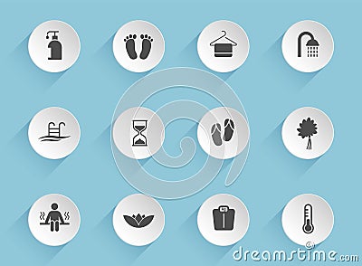 sauna vector icons Vector Illustration