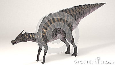 Saurolophus-Dinosaur Cartoon Illustration