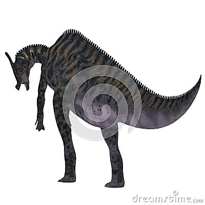 Saurolophus Dinosaur Tail Stock Photo