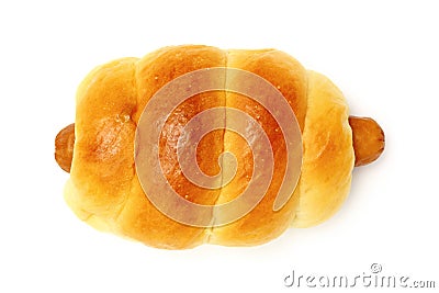 Sausage bread Stock Photo