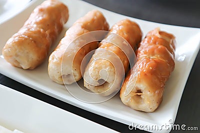 Sausage or pork sausage , Vietnamese sausage Stock Photo