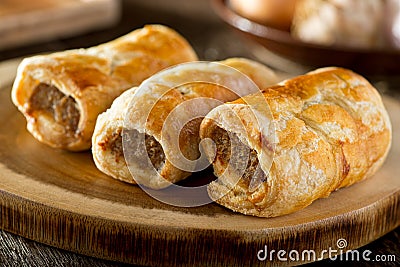 Sausage Rolls Stock Photo