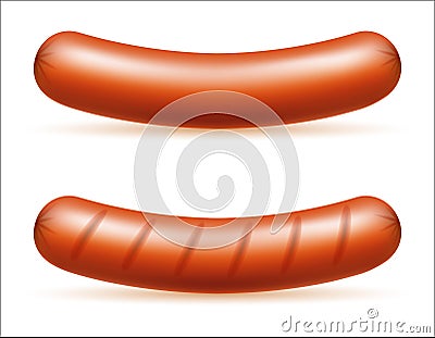 Sausages meat stock vector illustration isolated on white background Vector Illustration