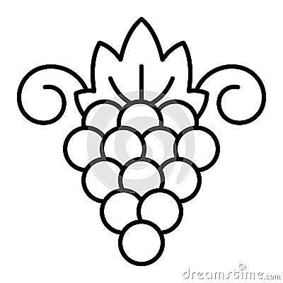 Sauvignon grape icon, outline style Vector Illustration