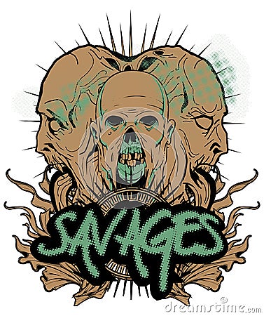 Savages Vector Illustration