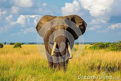 Savannah elephant Largest land animal Stock Photo