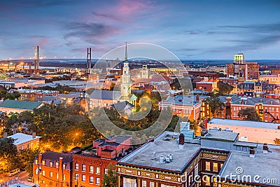 Savannah, Georgia, USA Skyline Editorial Stock Photo