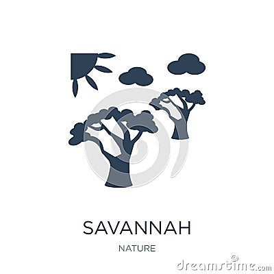 savannah icon in trendy design style. savannah icon isolated on white background. savannah vector icon simple and modern flat Vector Illustration