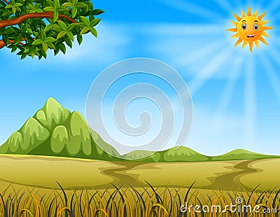 a savannah landscape Vector Illustration