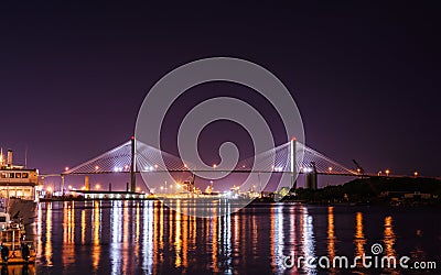 Savannah Night Bridge Stock Photo