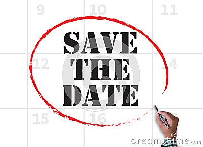 SAVE THE DATE Stock Photo