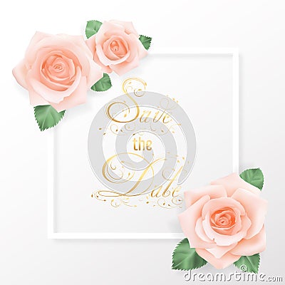 Save the date card Vector Illustration