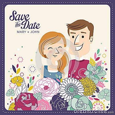 Save the date Vector Illustration