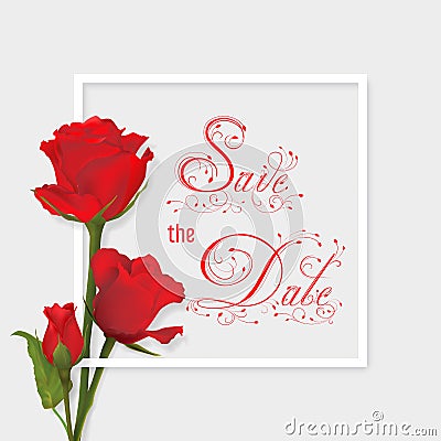 Save the date card Vector Illustration