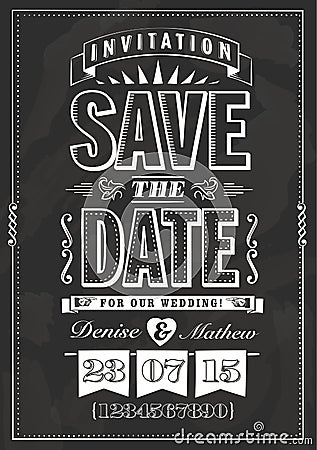 Save the date invitation Vector Illustration
