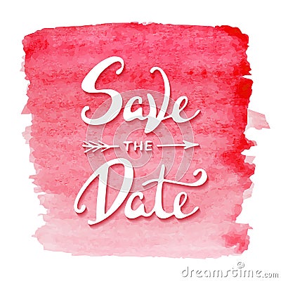 Save the Date invite card vector template with modern calligraphSave the Date invite card vector template with modern calligraphy Vector Illustration