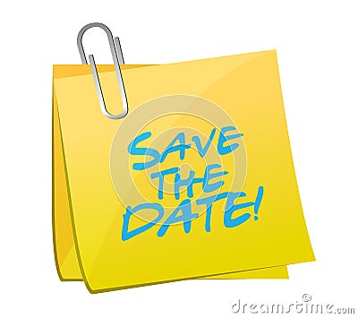 Save the date post it illustration design Cartoon Illustration