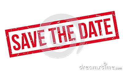 Save the date rubber stamp Stock Photo