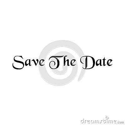 Save the date.Vector version of my own calligraphy.Save the Date lettering. Ceremony, card. Vector Illustration