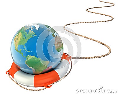 Save the earth 3d concept Stock Photo