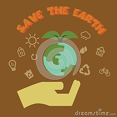 Save the earth Vector Illustration