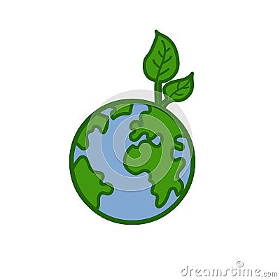 Save earth ecology illustration Vector Illustration