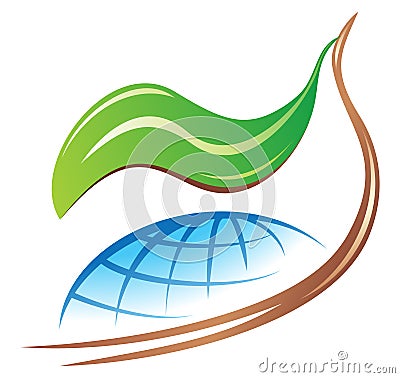 Save earth logo Vector Illustration