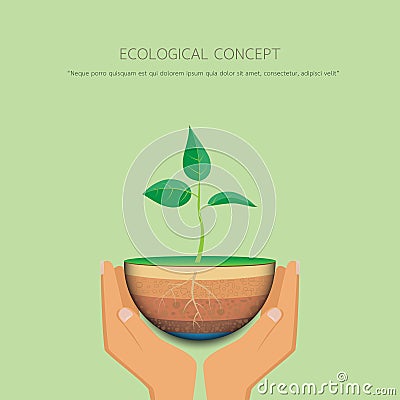 Save the eco earth. Vector Illustration