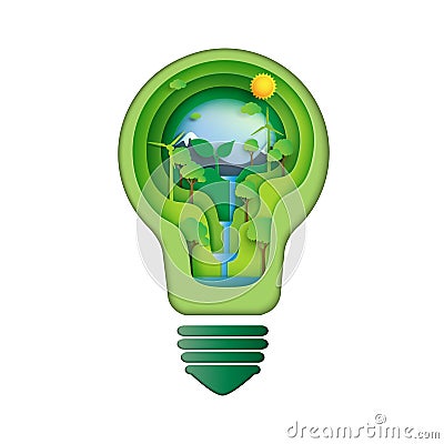 Save energy idea concept Vector Illustration