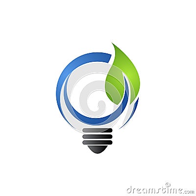 Save Energy eco concept icon for green ecology environment protection and nature saving or conservation Vector Illustration