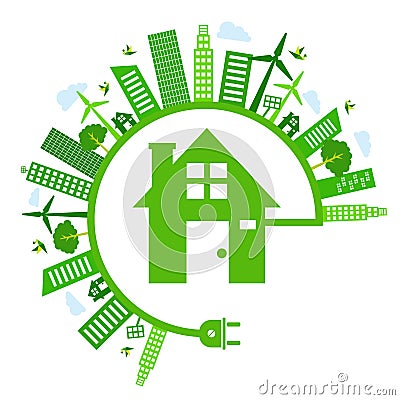 Save energy icon Vector Illustration