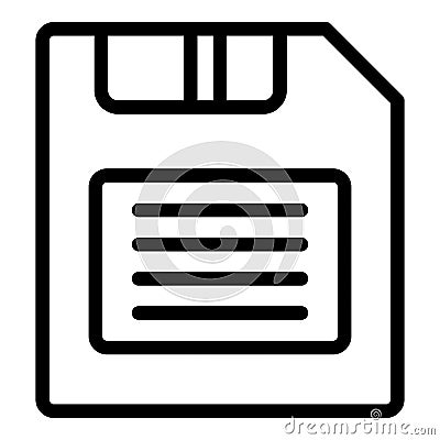 Save file editor icon, outline style Vector Illustration