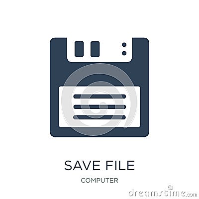 save file icon in trendy design style. save file icon isolated on white background. save file vector icon simple and modern flat Vector Illustration