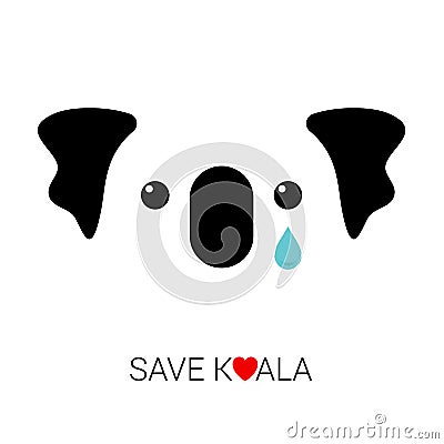Save the koalas. Cute vector illustration Vector Illustration