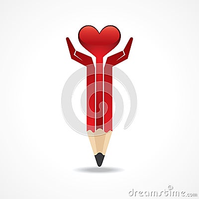 Save life concept with pencil hands Vector Illustration