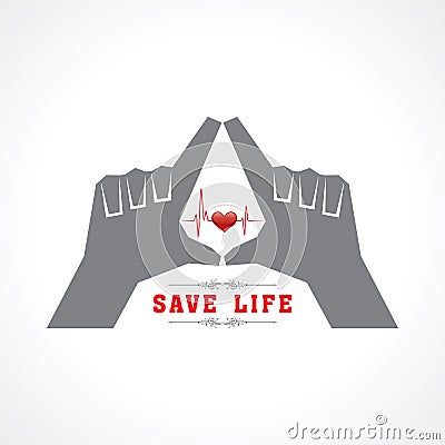 Save life concept Vector Illustration