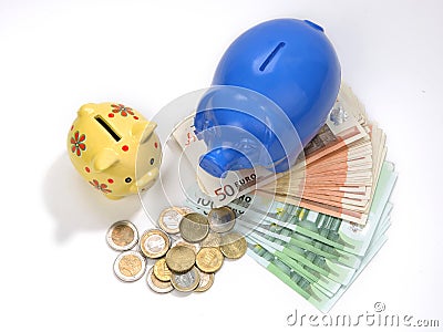 Save money-boxes Stock Photo