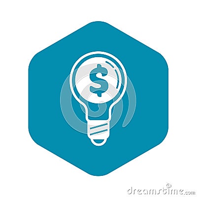 Save money bulb icon, simple style Vector Illustration