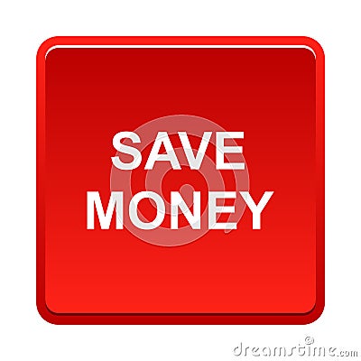 Save money button Vector Illustration