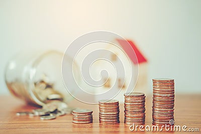 Save money for home cost Stock Photo