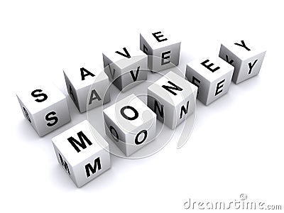 Save money message Stock Photo