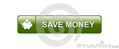 Save money piggy bank icon Cartoon Illustration