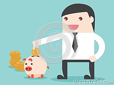 Save money to achievement Vector Illustration