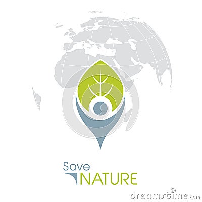 Save Nature Icon Vector Illustration