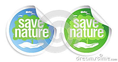 Save nature signs. Vector Illustration