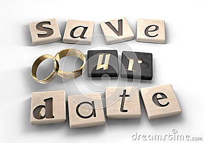 Save Our Date Stock Photo