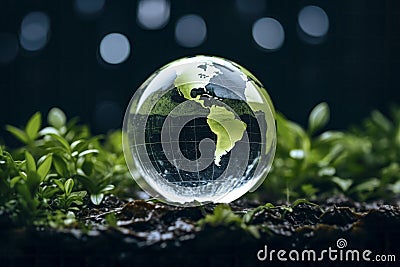 Save the Planet: Concept of Eco-Friendly Sustainable World Stock Photo