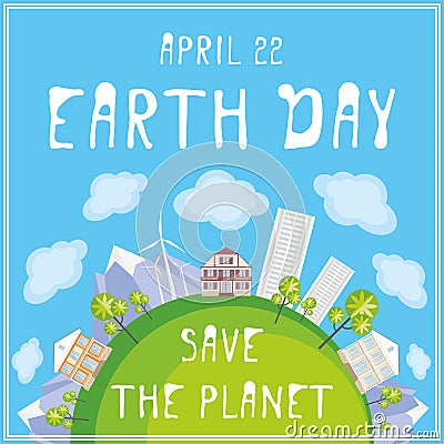 Save the planet Vector Illustration