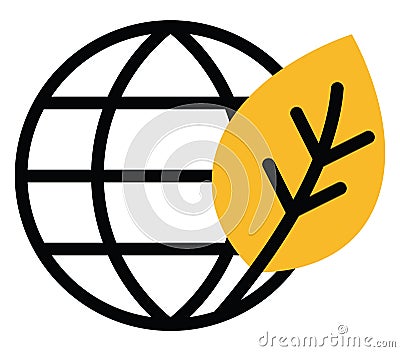 Save plants on earth, icon Vector Illustration